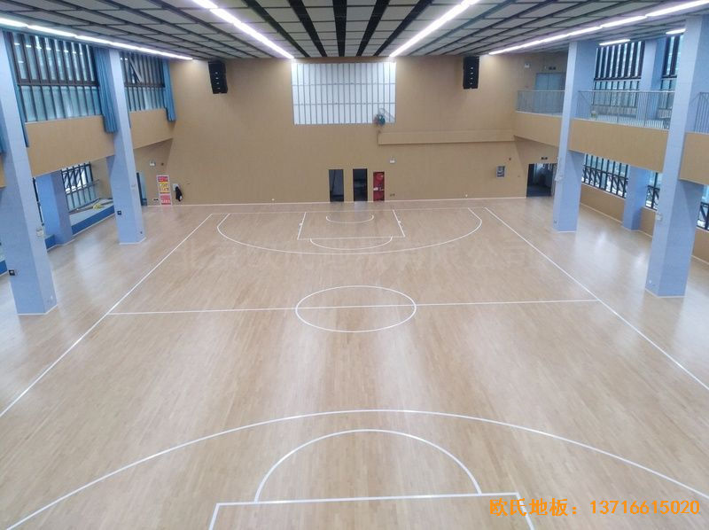 安徽合肥第十一中学运动地板施工案例