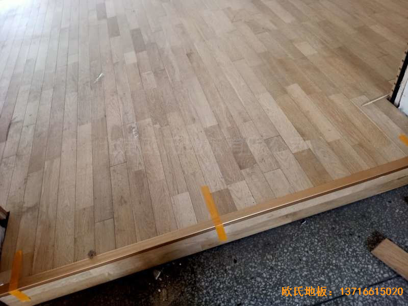山西运城财经学校体育地板铺设案例
