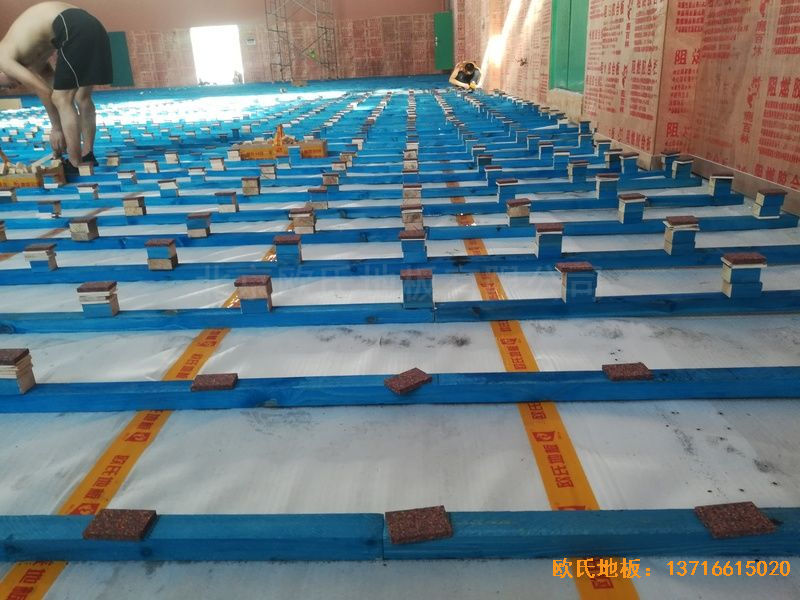 武汉华师南湖附小体育木地板施工案例