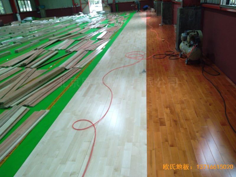 湖南长沙雨花区78号球馆运动木地板铺设案例