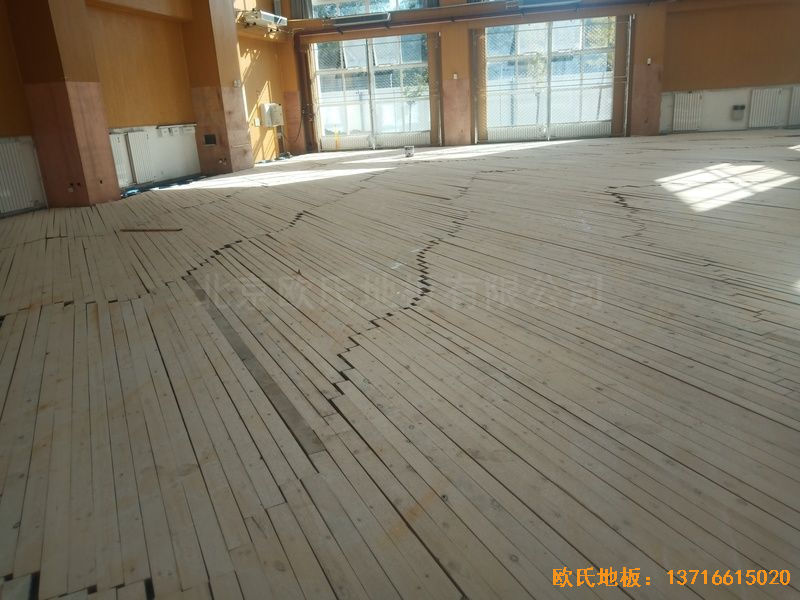 北京大兴区团河路98号体育木地板铺装案例