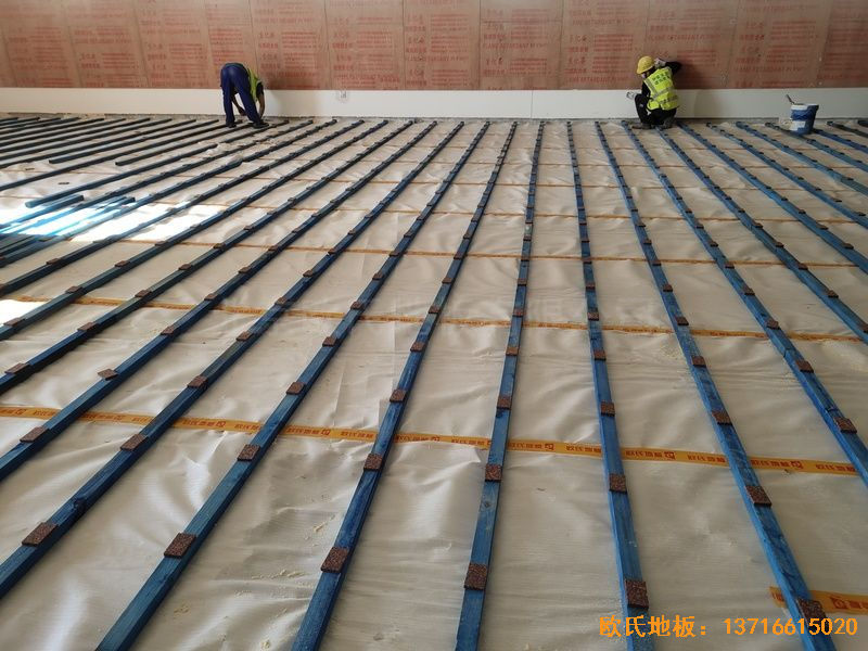 北京环球影城体育木地板铺设案例
