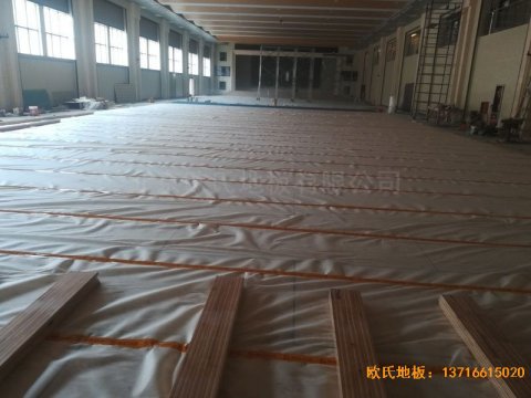 陕西榆林神木何家塔煤矿运动木地板铺设案例