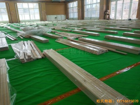 北京大兴区团河路98号体育木地板铺装案例